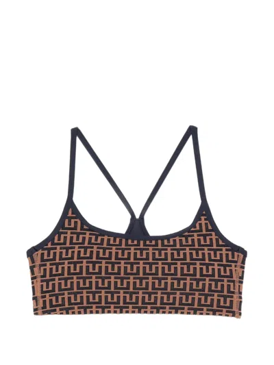 The Upside Castilla Geometric-print Sports Bra In Multi