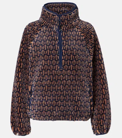 The Upside Castilla Harlow Pullover Mit Abstraktem Reissverschluss In Brown