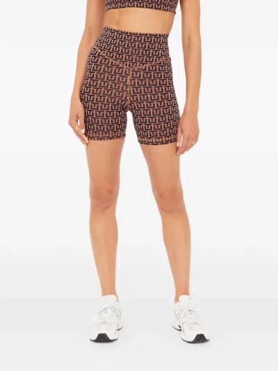 The Upside Gemusterte Castilla High Spin Shorts In Multi