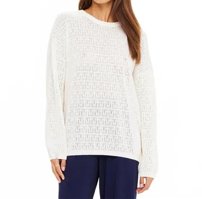 The Upside Chennai Yelena Knitted Top In Cream In White