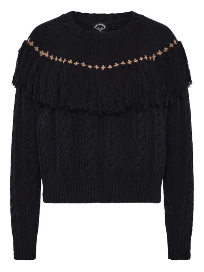 THE UPSIDE CLARA TASSLE EMBROIDERED SWEATER