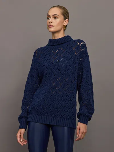 The Upside Clementine Knit Crew In Navy