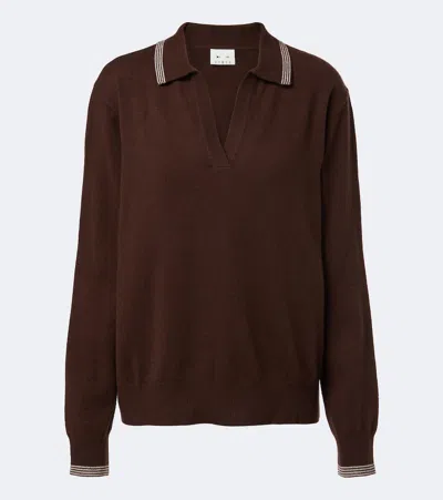 The Upside Coco Luna Cashmere-blend Polo Sweater In Brown