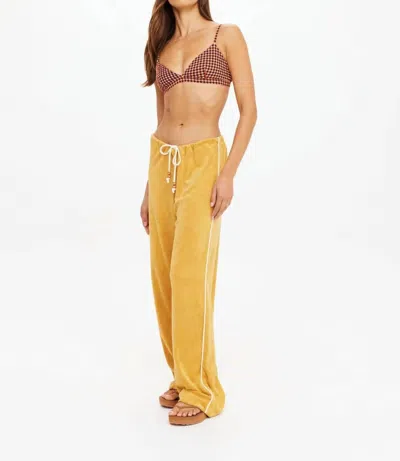 The Upside Cocos Charli Drawstring Pants In Butterscotch In Yellow