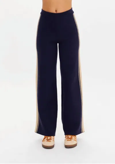 The Upside Cosmo Freya Knit Pant In Navy In Blue