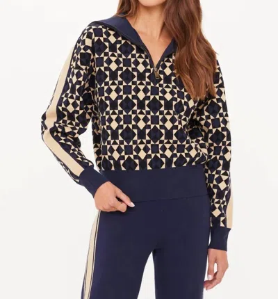 The Upside Cosmo Kairo Half Zip Sweatshirt In Multicolor In Blue