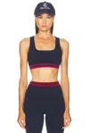 The Upside Cotton Seamless Jade Sports Bra In Navy