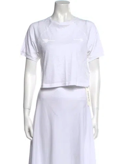 Pre-owned The Upside Crew Neck Short Sleeve Crop Top W/ Tags In White