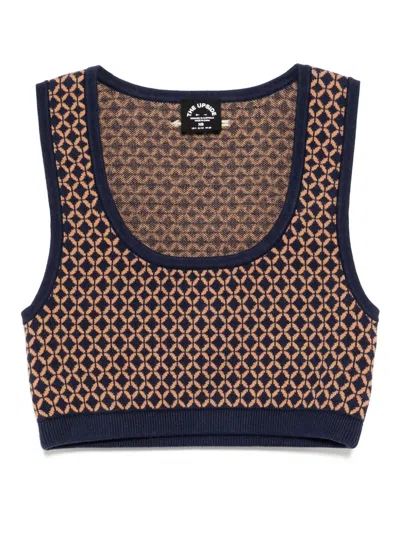 The Upside Crossroad Alma Crop Top In Blue