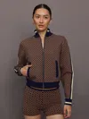 The Upside Crossroad Cotton-blend Bomber Jacket In Brown