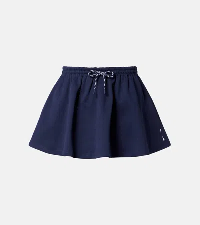 The Upside Daria Cotton-jersey Miniskirt In Blue