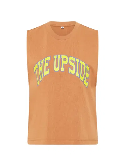 The Upside Dawson Tanktop Mit Logo-print In Orange