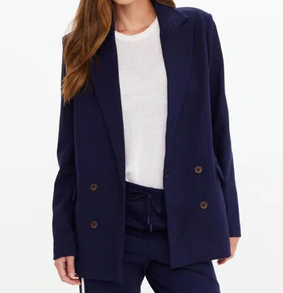The Upside Double Breasted Blazer In Navy In Blue