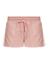 The Upside Drawstring Side-stripe Shorts In Pink