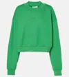 The Upside Drifter Dominique Cotton Fleece Sweatshirt In Green