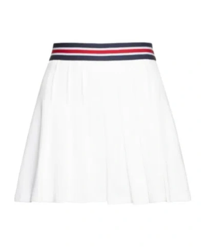 The Upside Elastic Striped Waist Skirt In White
