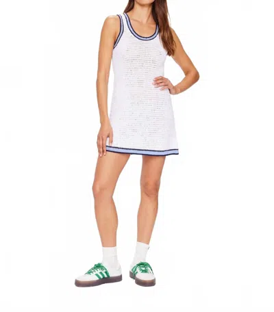 The Upside Elsa Crochet Mini Dress In White & Blue