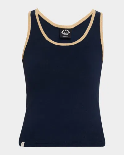 The Upside Equine Raf Knit Tank Top In Blue