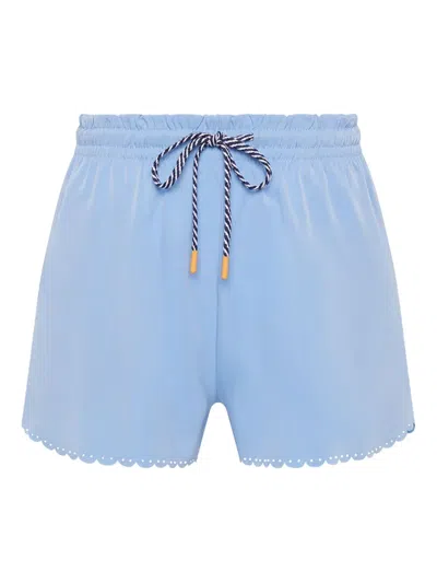 The Upside Era Scalloped Shorts In Blue