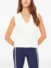 The Upside Espada Hermina V-neck Vest In White