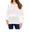 The Upside Fenway Sebastian Knit Crew In Creme In White