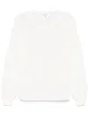 The Upside Fenway Sebastian Knit Crewneck Pullover In 白色