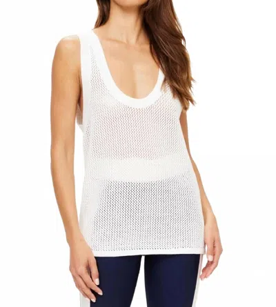 The Upside Fenway Wales Knit Tank Top In Creme In Beige