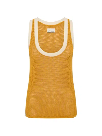 The Upside Fenway Wales Knit Tank Top In Yellow