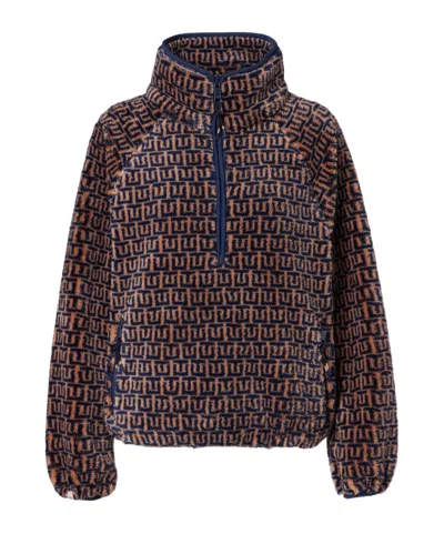 The Upside Fleece Half-zip Sweatshirt In Brown