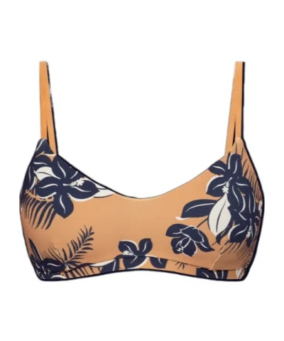 The Upside Floral Motif Sports Bra In Blue