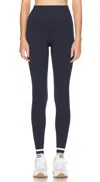 The Upside Form Seamless 25in Midi Pant In Navy In Black