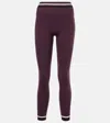 The Upside Logo-print Elasticated-waistband Leggings In Brown
