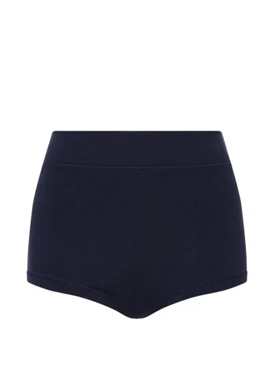 The Upside Fox Ribbed Shortie In Blue