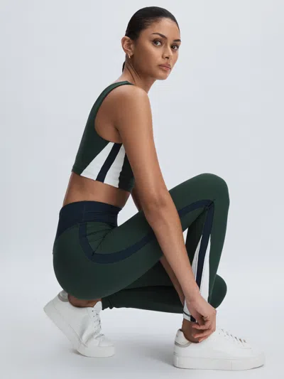 The Upside Green 25 Colourblock Leggings