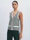 The Upside Portobello Watson Crochet Cotton Vest In Green