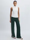 The Upside Green Stripe Knitted Joggers In Green