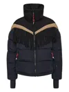The Upside Hakuba Fox Fringe-detail Quilted Ski Jacket In Black