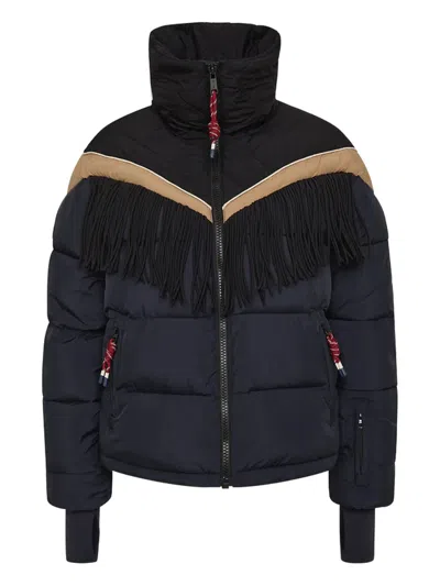 THE UPSIDE HAKUBA FOX FRINGE-DETAIL QUILTED SKI JACKET