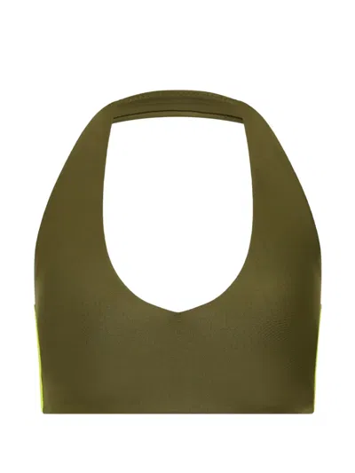 The Upside Halterneck Sports Bra In Green