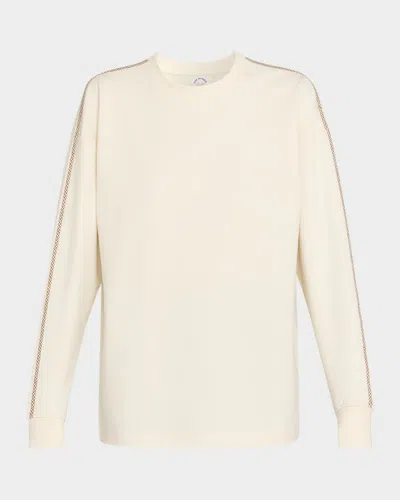 The Upside Hamsa Sunday Long-sleeve Crewneck Sweatshirt In White