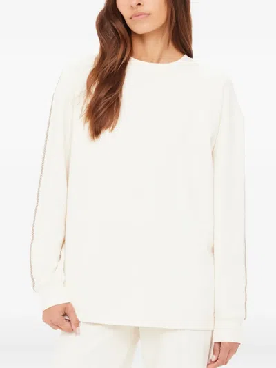 The Upside Hamsa Sunday Long-sleeve Sweatshirt In White