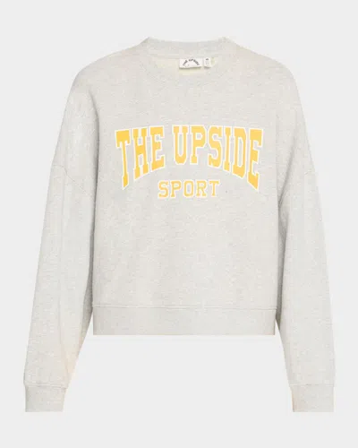 The Upside Harbor Paloma Crewneck Sweatshirt In Grey