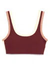The Upside Trail Harley Scoop Bra In Bordeaux In Burgundy