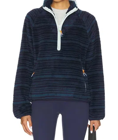 The Upside Harlo Fleece Pullover Sweatshirt In Navy In Blue