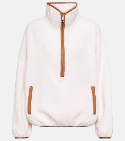 The Upside Harlow High-neck Fleece Sweater In Bone