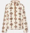 The Upside Harlow Printed Teddy Jacket In Neutral