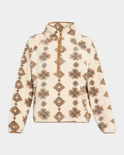 THE UPSIDE HARLOW QUARTER-ZIP FLEECE PULLOVER