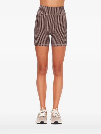 The Upside Houndstooth-print Shorts In Multi