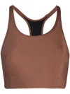 The Upside Womens Brown Hustle Linda Racer-back Stretch-recycled Polyamide Bra In Brown