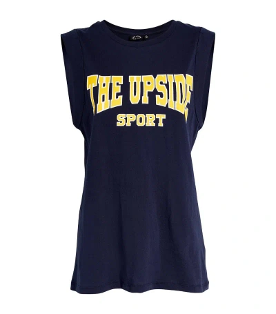 The Upside Ivy League Muscle Tank Top In Blue